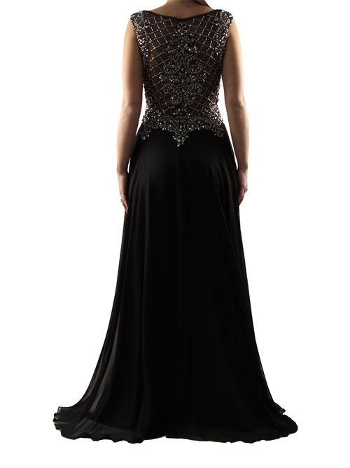 Elegant black and silver dress BACI STELLARI | BS37133UN